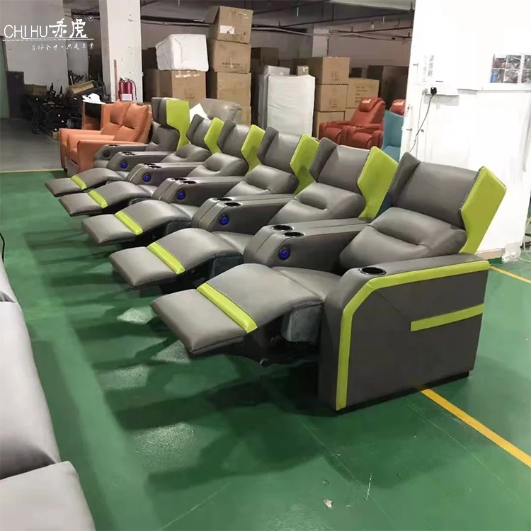 Cheap genuine leather cinema chair with cup  holder popular auditorium theater interlocking cinema church seat