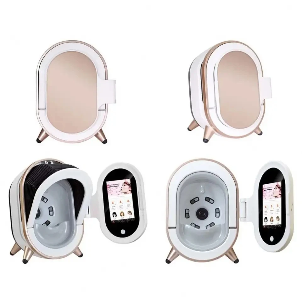 portable 3d AI face skin Diagnostics analyzer Tester scanner magic face mirror device facial skin analysis machine skin analyzer