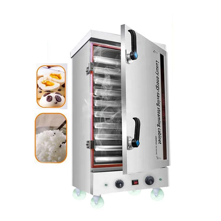 Industrial Food Steamer / commercial electric rice steamer cabinet /12 24 trays gas type rice steamer machine