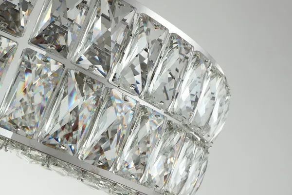 Nordic modern light luxury restaurant lighting round crystal chandelier