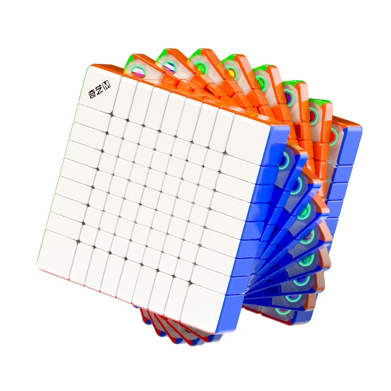 New QIYI Magnetic 9x9x9 Magic Speed Cube Fidget Toys 9 Layers Plastic Speed Puzzle Game Toy