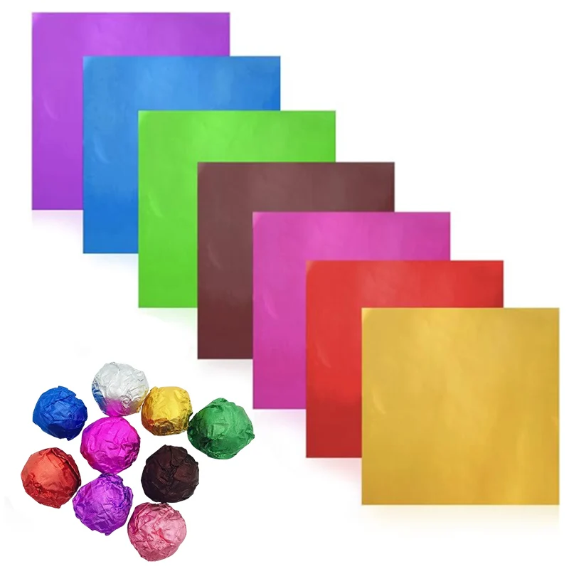 Food packaging chocolate wrapping paper laminated gold aluminum foil sheet