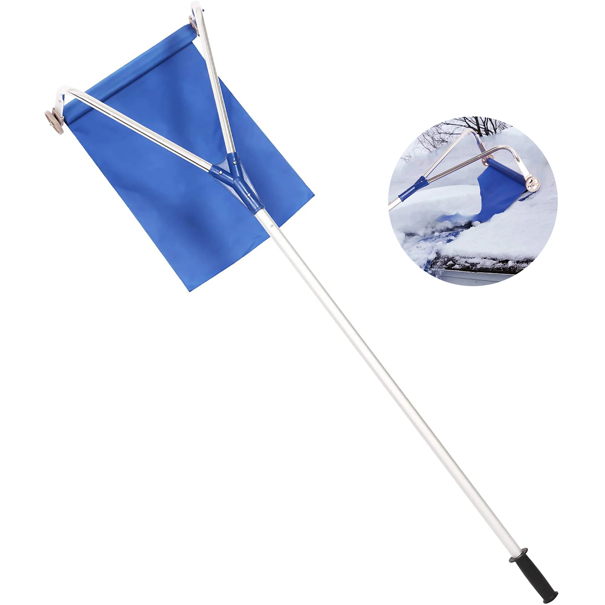 
Manufacturers selling high-quality aluminum pole roof snow scraper retractable roof shovel snow removal tool 