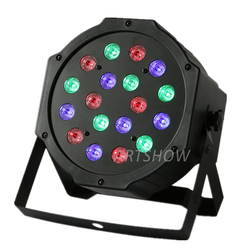 par led 18x1w rgb dmx 512 control slim mini wash stage par 18pcs 1W flat slim led par
