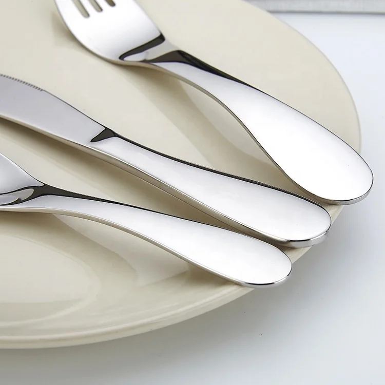 Mirror polish Stainless Steel Baby Flatware 18/10 Korean Kids Cutlery Set