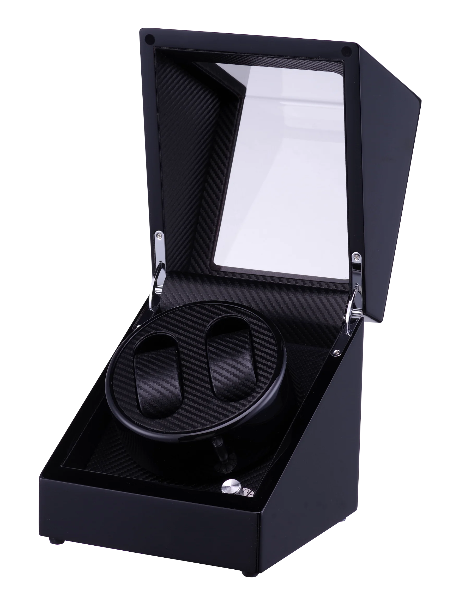 Wooden Automatic watch winder box case safe watch shaker  4 mode direction control 2 slot with open-stop,AC/BATTERY drive
