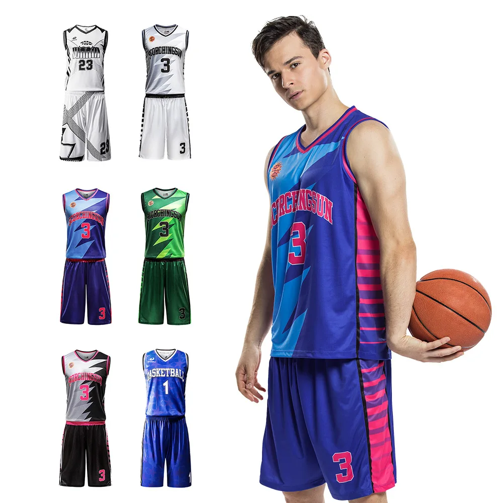 2020 New Design Sublimated Basketball Jerseys Uniforms Design Customize Color Sports Basketball Wear