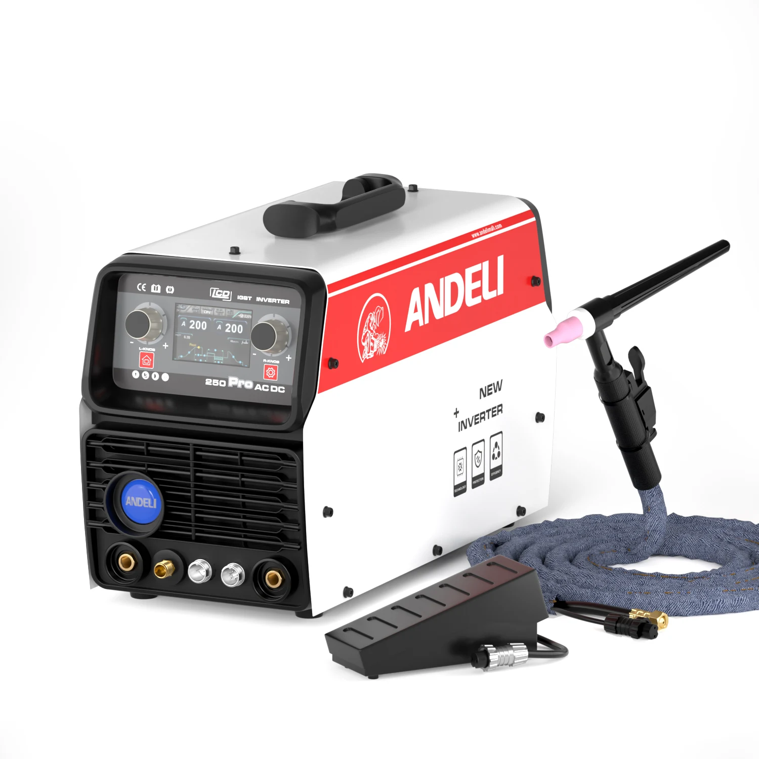ANDELI 110V/220V LCD AC DC TIG Aluminium Pulse COLD Welding Machine