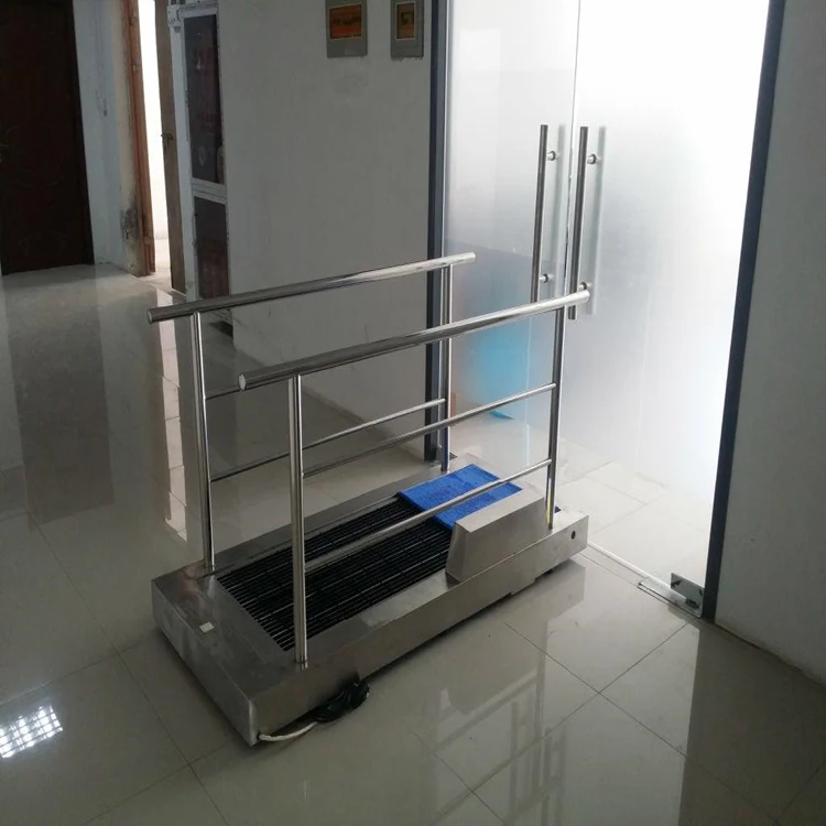 Air Shower Clean Room 1.8 meter length Shoe Sole Cleaning Machine with Hand rail