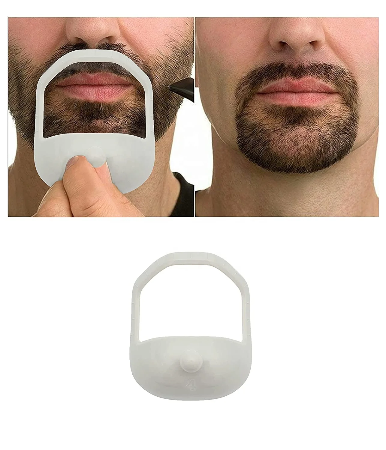 5 Sizes Set Fashion Goatee Shaving Lineup Goatee Beard Shaper Beard Styling Template Beard Shaping Tool for Mustache Grooming