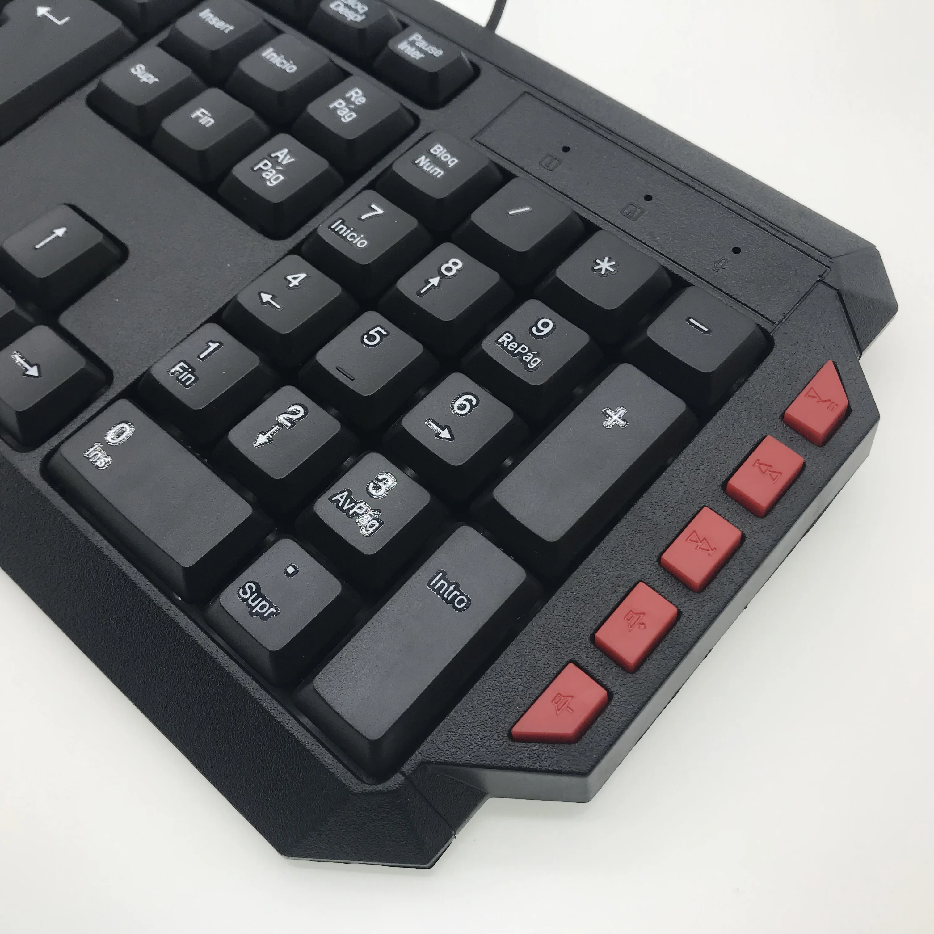  Проводная игровая клавиатура с цветными клавишами usb испанская Арабская