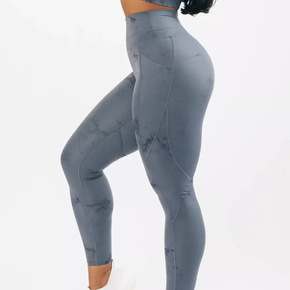 New arrival Tummy Control Pocket Tie dye leggings CYCLONE BLUE ALPHALUX FORCE LEGGING