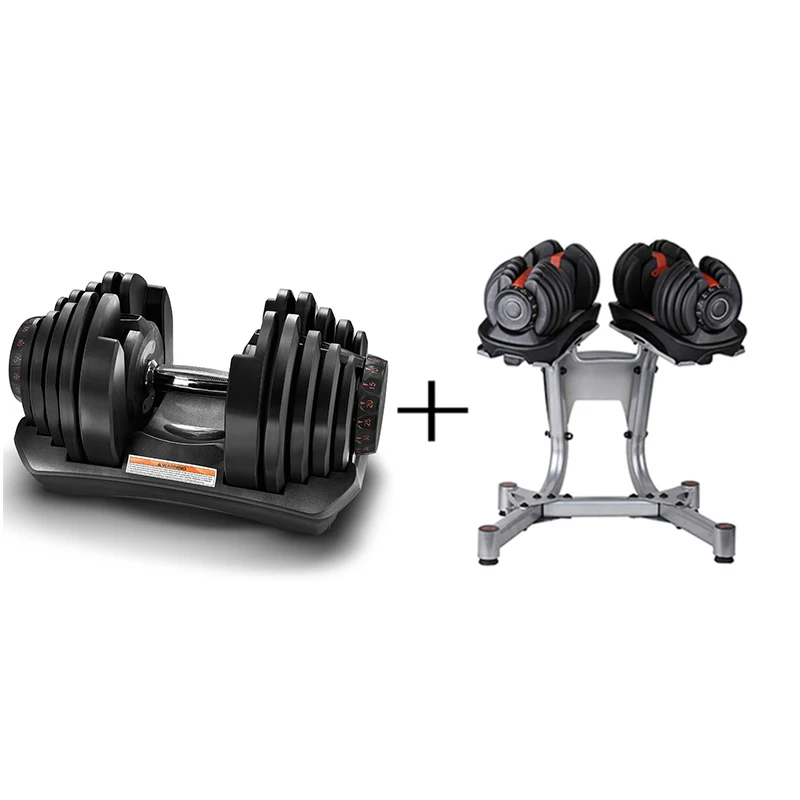 Miyaup Automatic Adjustable Dumbbells Sets Stands Weight Lifting Strength Training Equipment Abdominal Trainer