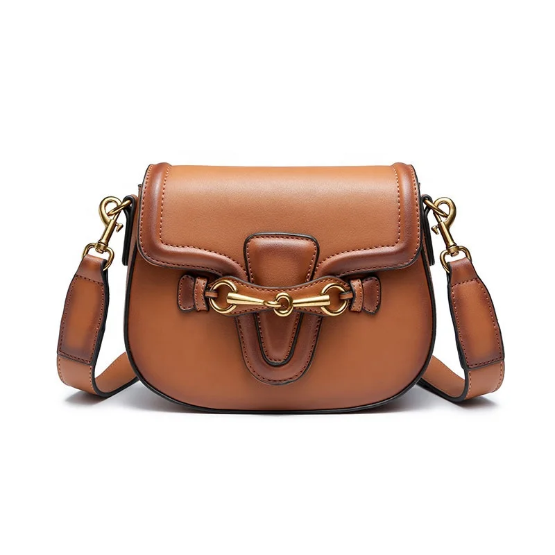 Wholesale factory Female Shoulder Messenger Crossbody Bag  For Woman  Fashion Saddle Leather Luxury Handbags Women Bags