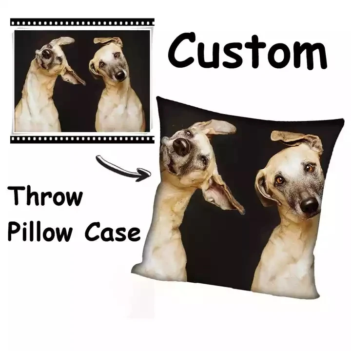 Wholesale Throw Pillow Case Custom 100% Polyester Decor Pillow Case With Zipper Print On Demand Luxury Pillow Case Cushion Cover