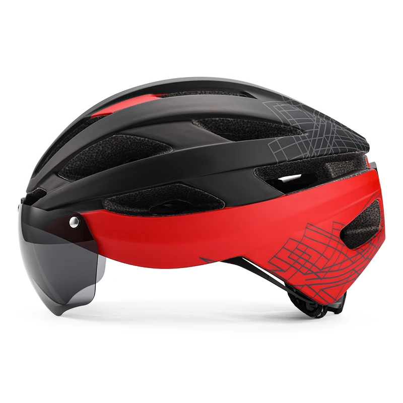 HONORTOUR High Quality PC Material Ultralight Breathable Bicycle Helmet Classic Road Bicycle Helmet with Signal Light