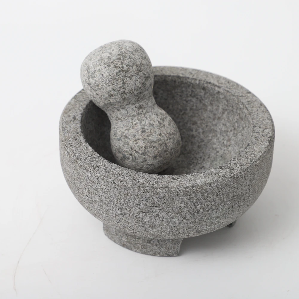 Natural stone molcajete marble and granite tools kitchen restaurant use mortar and pestle