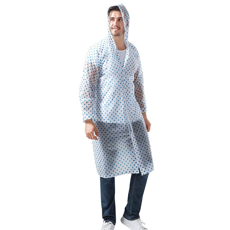 Factory price hooded printed  EVA  waterproof raincoat for travel emergency