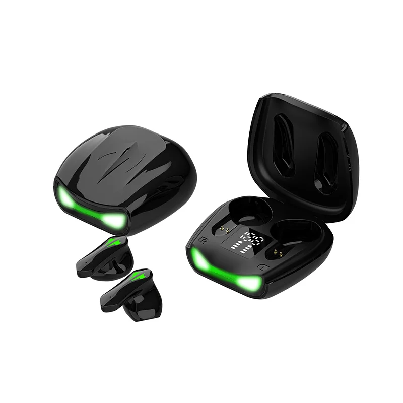 Type-c headset X16S waterproof led digital display bass headset low delay wireless game headset black white yellow headphones