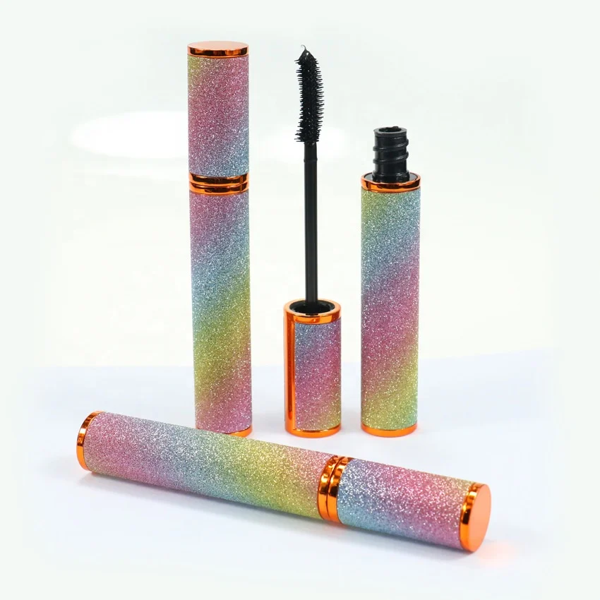 unique radiant rainbow color black ink 4d silk fiber vegan volume boost mascara