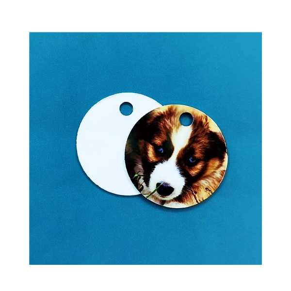 Hot Selling Heart Shape Sublimation Aluminum Pet ID Tags Two Sided Dog Tags Blank Sublimation Pet Identification Tags