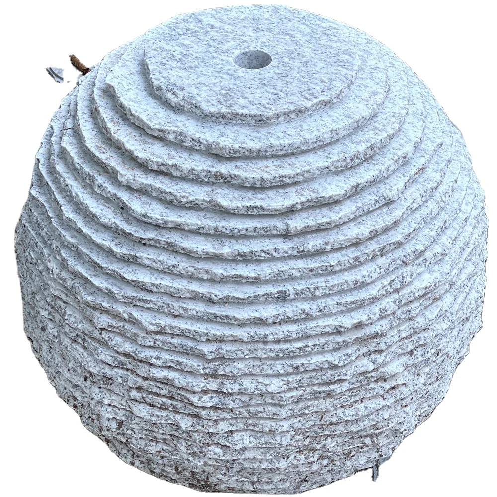 Big granite polishing Cutting groove garden stone ball fountain