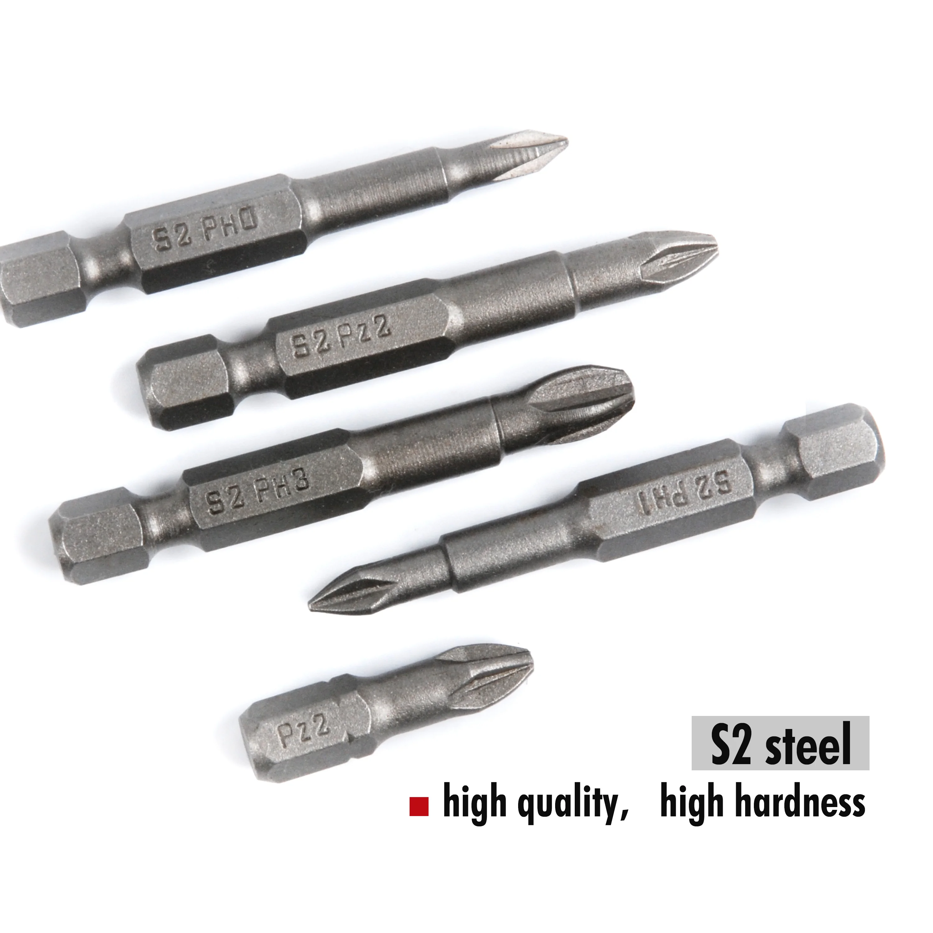 10 Pcs Factory Direct Ready To Ship Hand Tool Set High Quality 25mm/50mm S2 Fit Bit Magnetic PH/PZ Screwdriver Bits Set