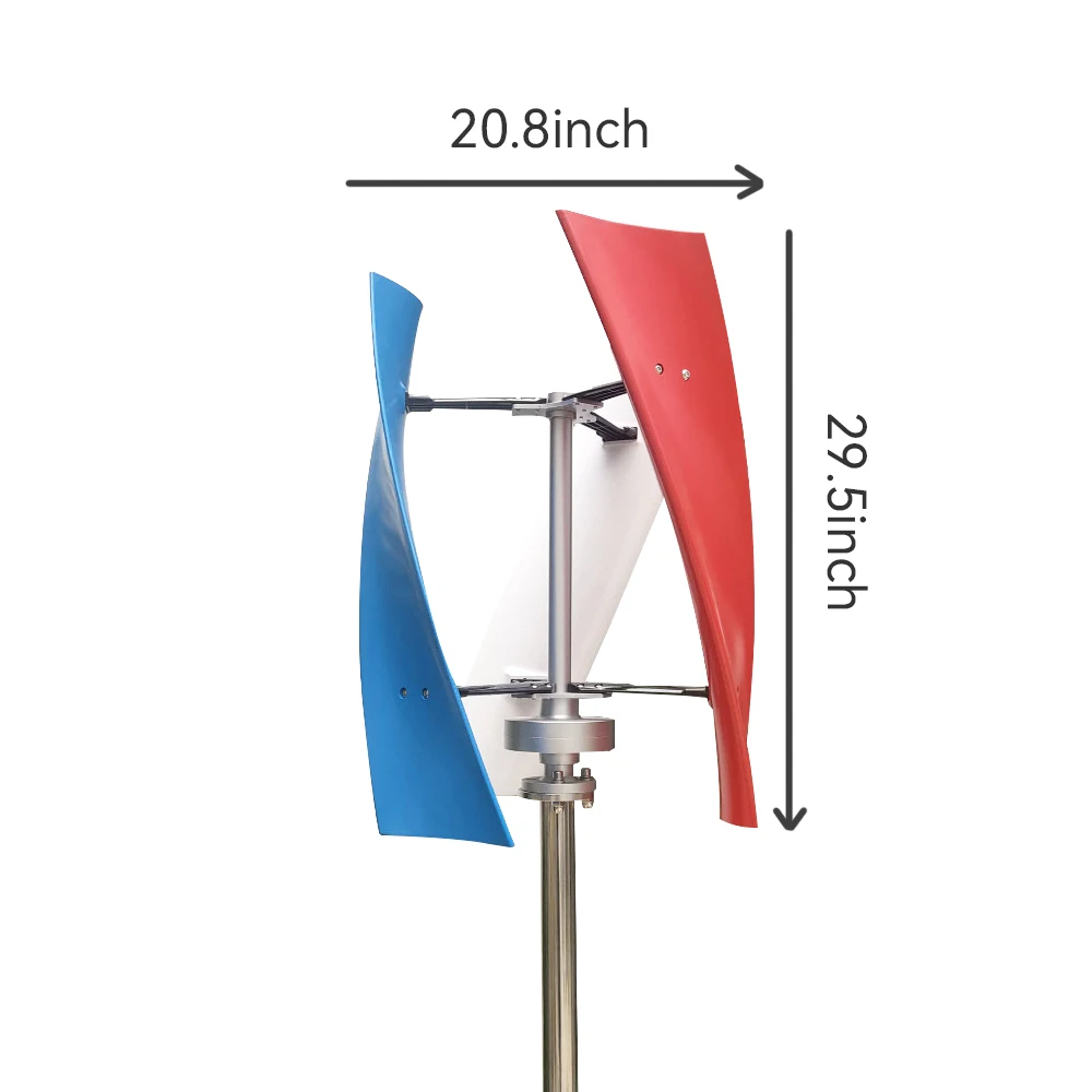 Easy Install Portable Windmill Generator 300W 500W 600W 800W 1kw Wind Turbine Vertical Axis Silent Wind Generator