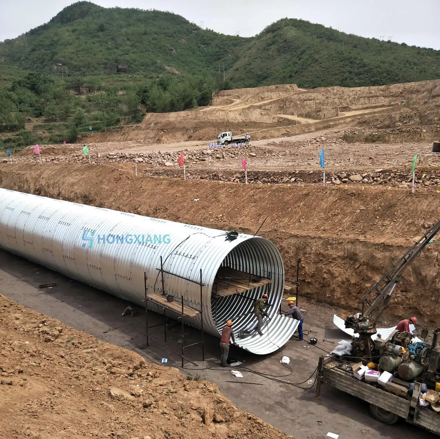 Corrugated metal culverst multi plate corrugated culvert steel corrugated road culvert pipe with leading quality