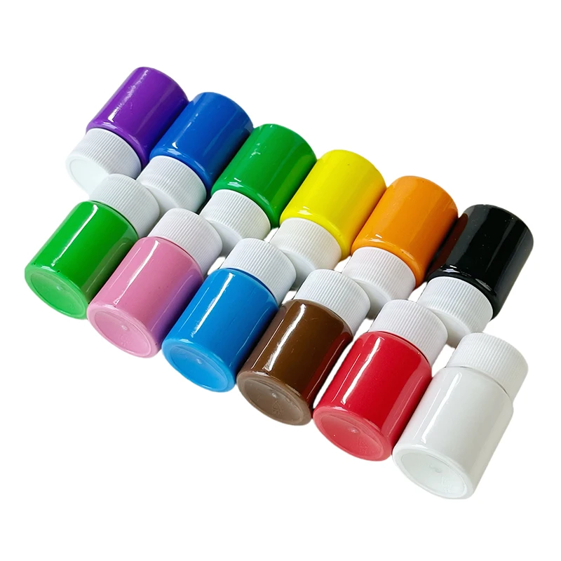 Non toxic 12 colors Washable Tempera Paint for canvas, walls and ornament painting