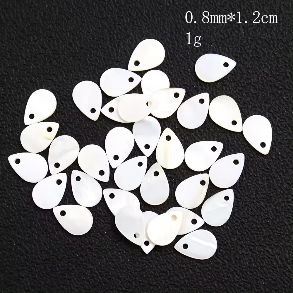 Customize various sizes white shell pear drop shape mother of pearl for jewelry pendant