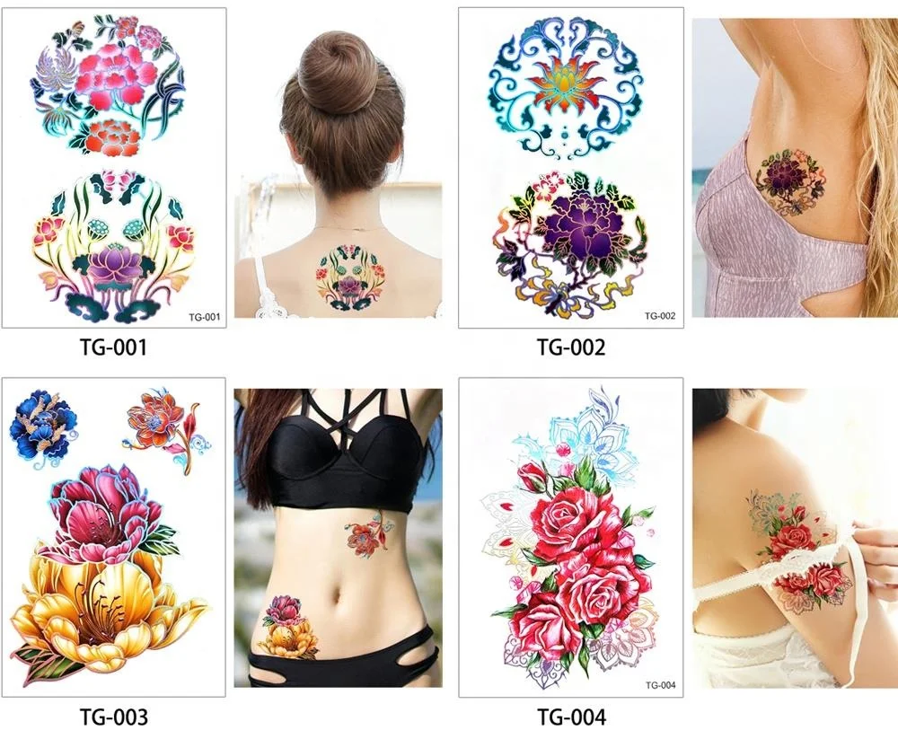 TG-001 waterproof temporary body tattoo unique design sticker tattoo temporary hair tattoo hair decoration sticker