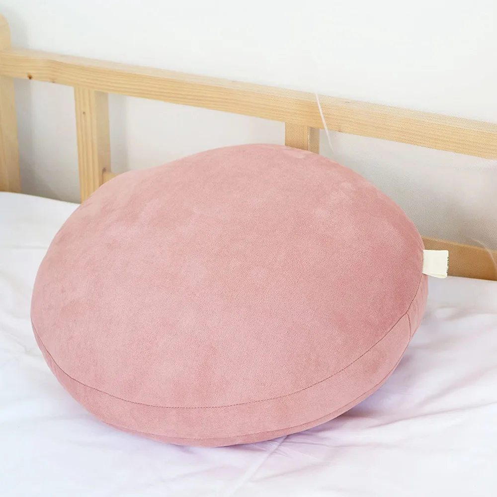 1355 Pink Round Throw Pillows Polyester Filling Super Soft Elastic Circle Floor Fluffy Cushion Round Pillow
