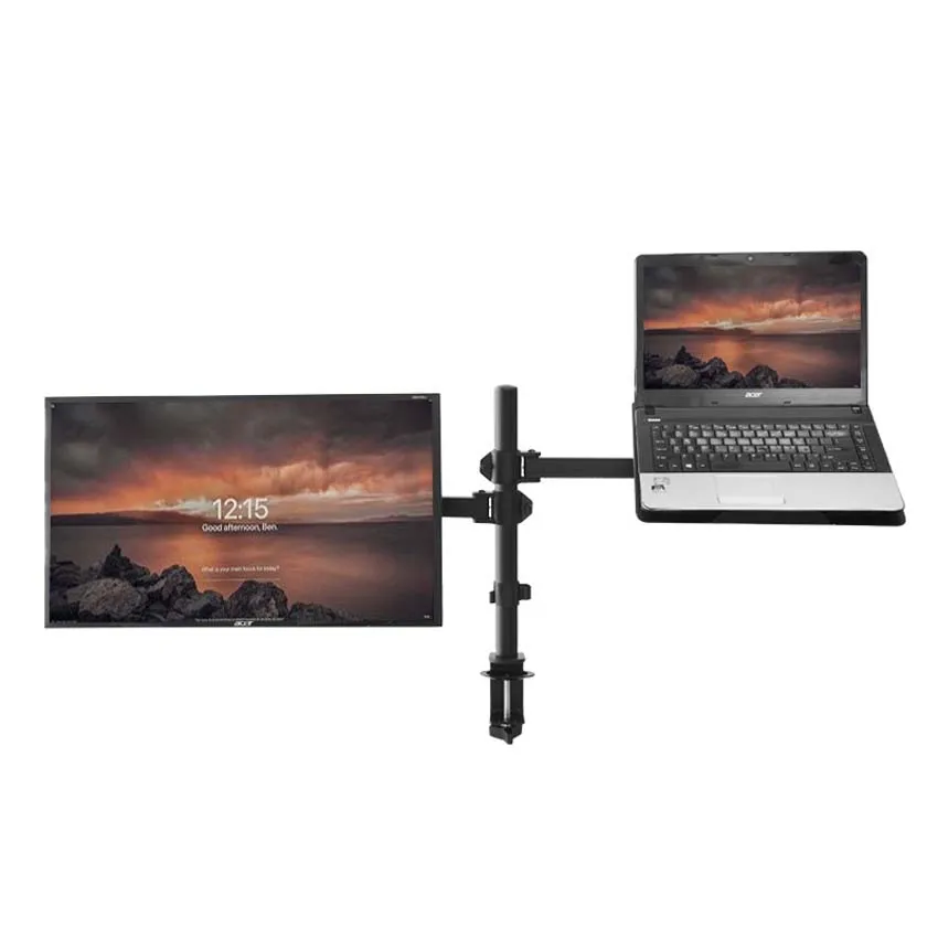 Laptop stand desktop LCD display dual-use computer lift and rotate double screen stand