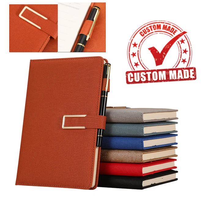 Personalized Classic Journals Notebook PU Leather Hardcover Notebook with A5 Note Magnetic Flap PU notebook for School supplies