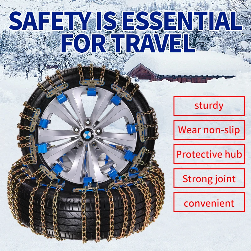 High-quality wear-resistant and low-temperature resistant alloy snow chains for car