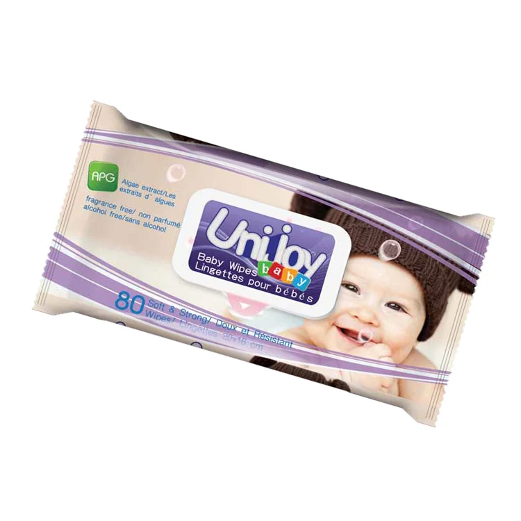 Organic Water Tissue Paper Baby Wipes 72pcs 80pcs 96pcs 120pcs polybag packing