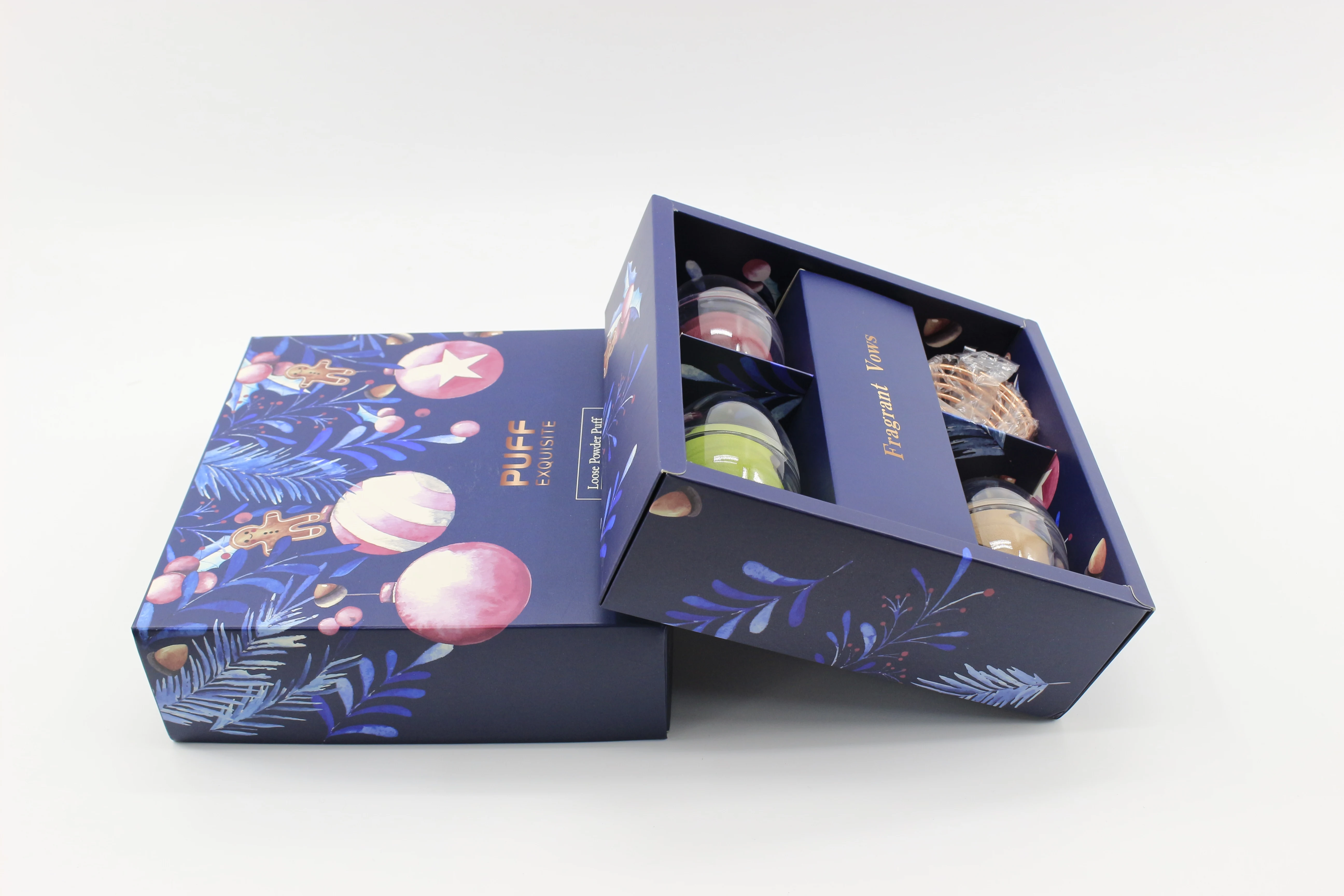 Custom Sponge Puff Paper Box for Cosmetic Makeup Tools Perfume Lotion Shading Powder and High-Quality Gift Box Packaging
