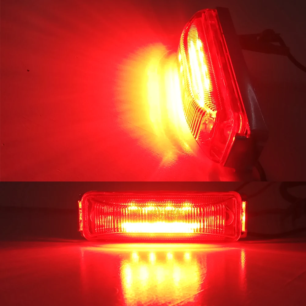 
China Popular vehicle parts 3.75inch 8 Red Diodes LED truck side marker stop lights 