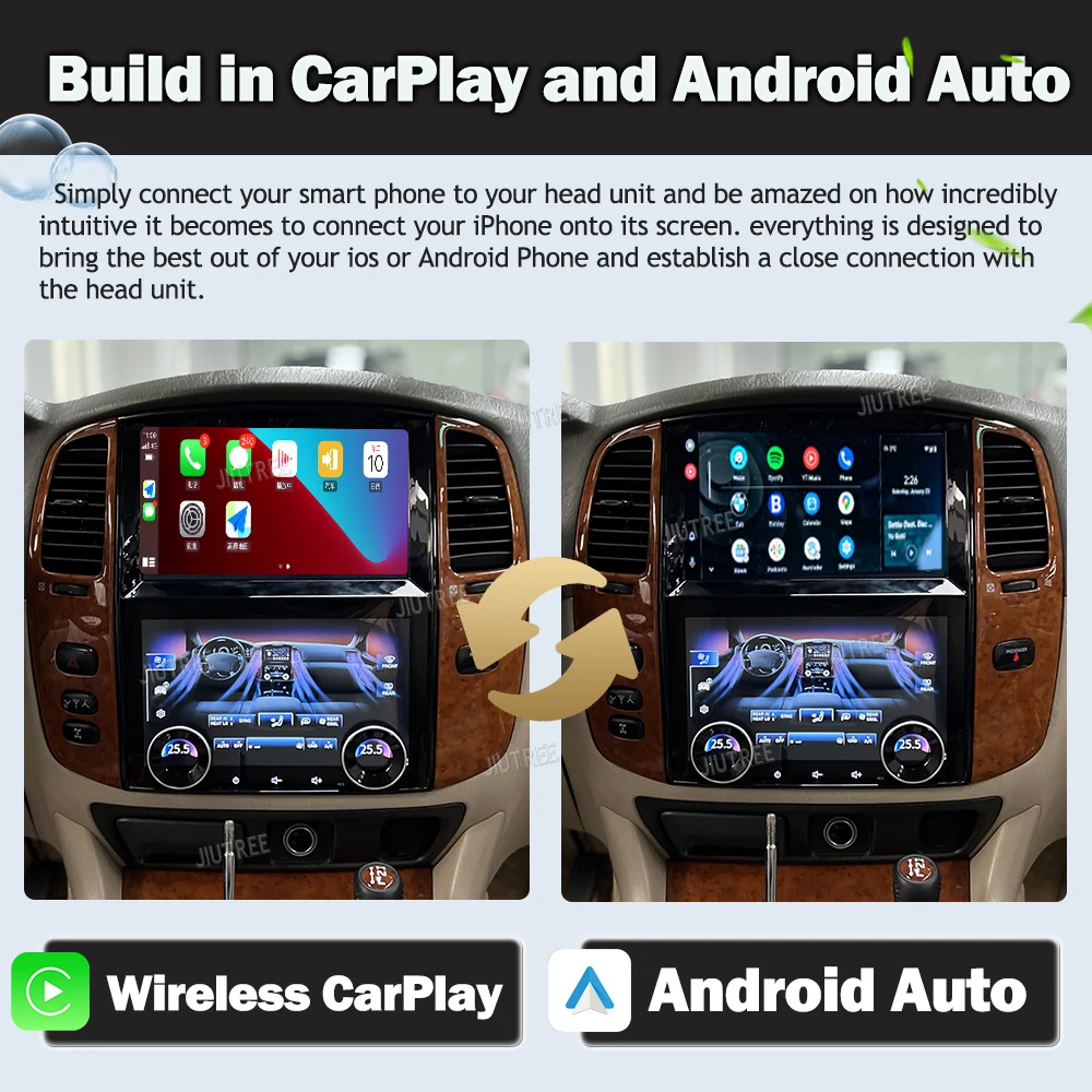 Android 13 For Toyota Land Cruiser 100 LC100 Lexus LX470 2002-2007 Car Radio Multimedia Video Player Carplay Auto GPS Navigation