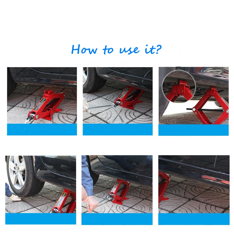 High Quality 1.5 Ton Scissor Jack Auto Repair Tool Support Manual Mechanical Jack For Car