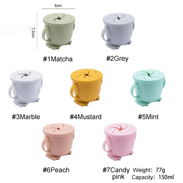 BPA  Free Feeding Tumblers No Spill Kids Toddler Silicone Baby Snack Cup  Kiddo Snack Cup Baby With Lid