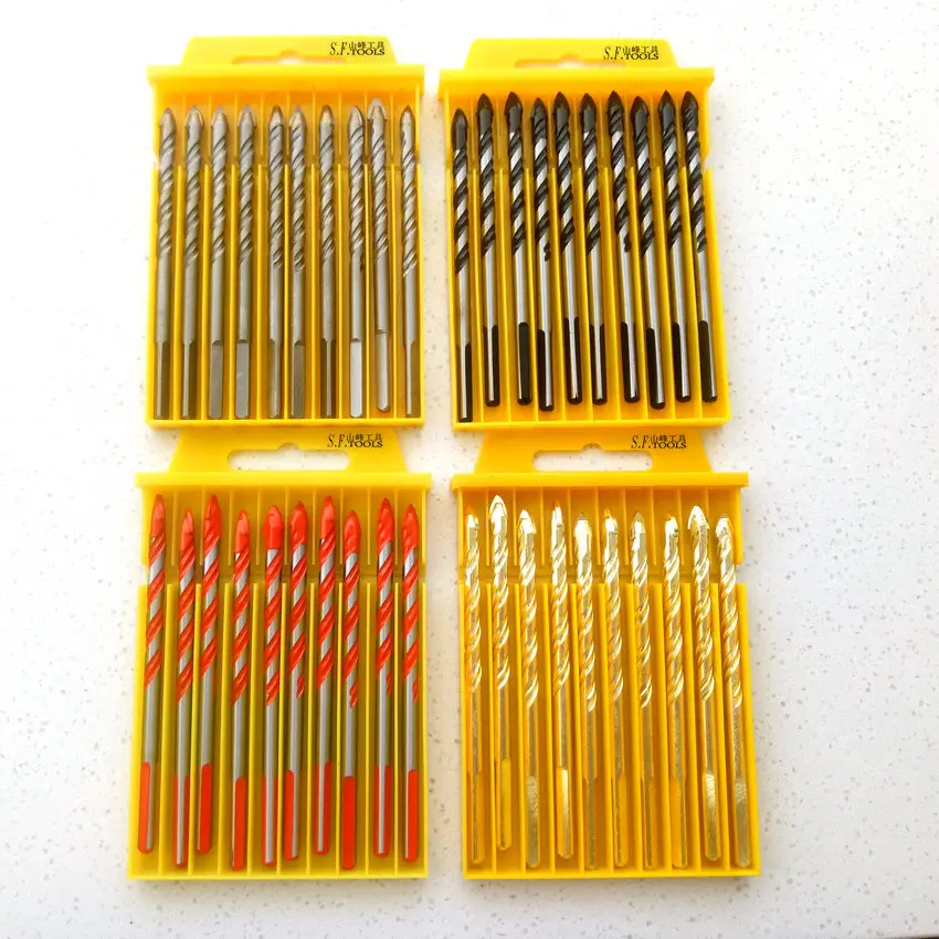 Factory direct selling ceramic brick wall glass drilling multifunctional alloy twist triangle drill bit king drill