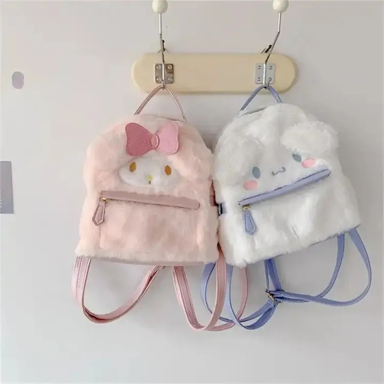 Jm Kt My Melody Pompompurin Cinnamoroll  Backpack Cute Bag Soft Girl Stuffed Animals Loungefly  Backpacks
