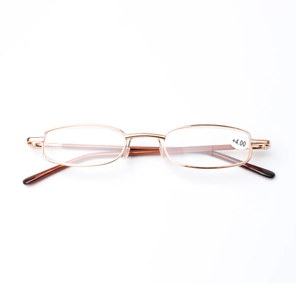 Wholesale metal frame pen tube reading glasses with case