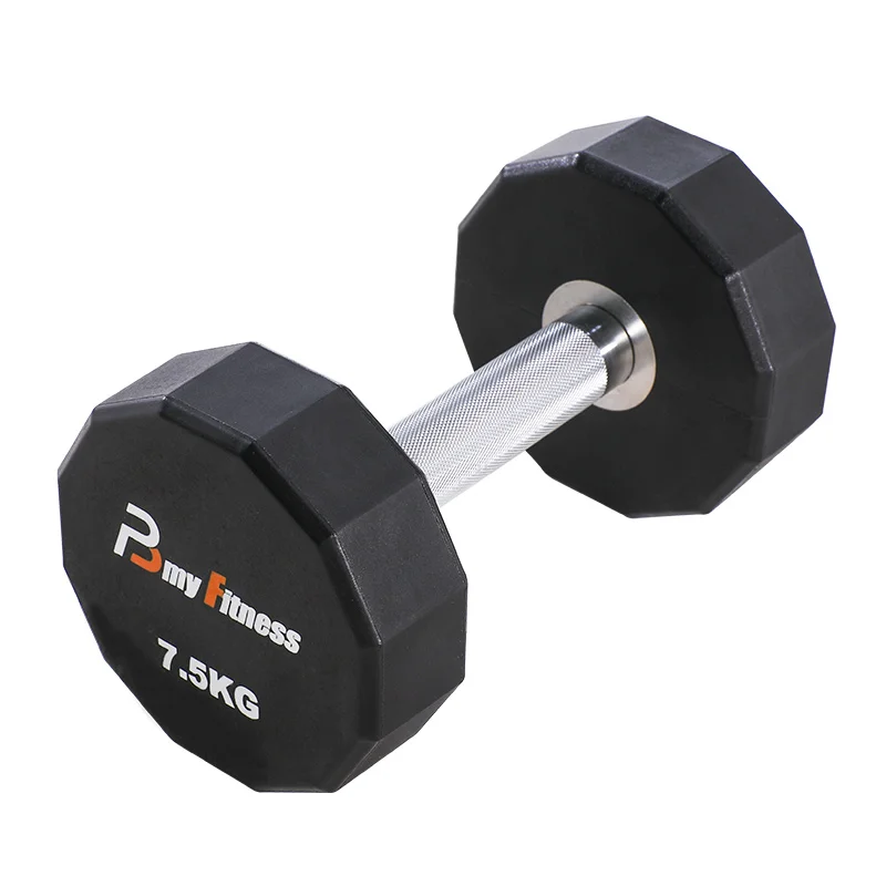 Fitness Arm Training Gym Professional Fixed Dumbbell Decagonal PE Pure Steel Commercial Dumbbell