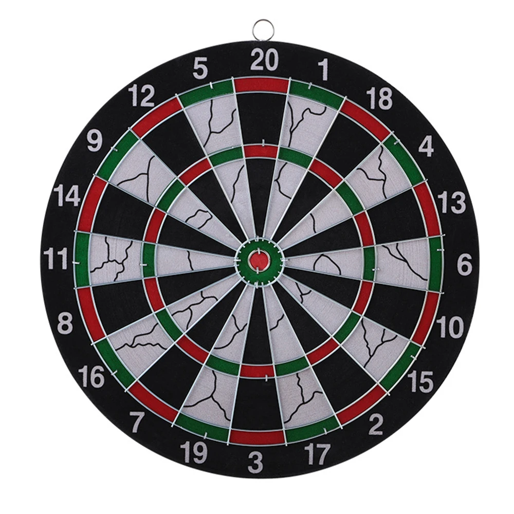 Double-Sided Dart Board Set Paper Flocking 12inch 15inch 17inch Classic Style Dartboard with 6pcs Darts for Indoor party game