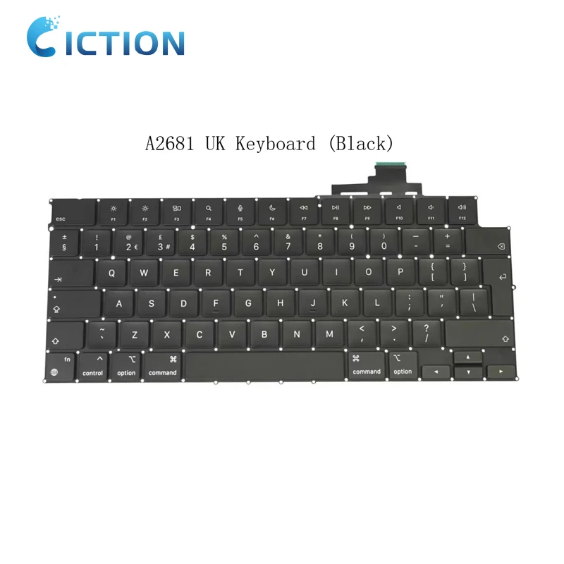 New A2681 US UK Spain Russian French Italy Arabic Germany Keyboard for Macbook Air 13.6' M2 A2681 2022 Year