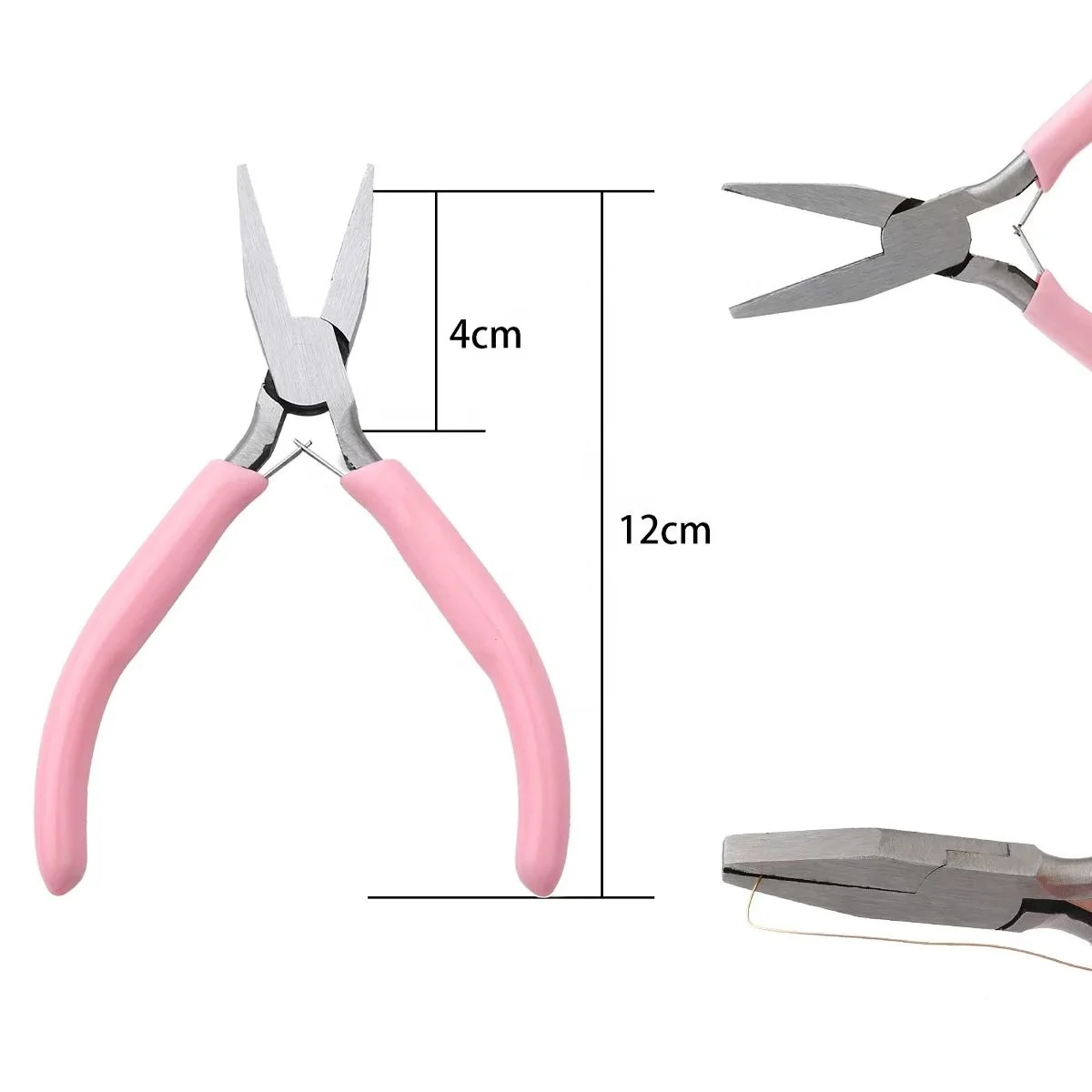 Carbon Steel Anti-slip Handle Hand Tools Curved Nose Pliers Round Nose Cutting Pliers for Jewelry DIY Hand Winding