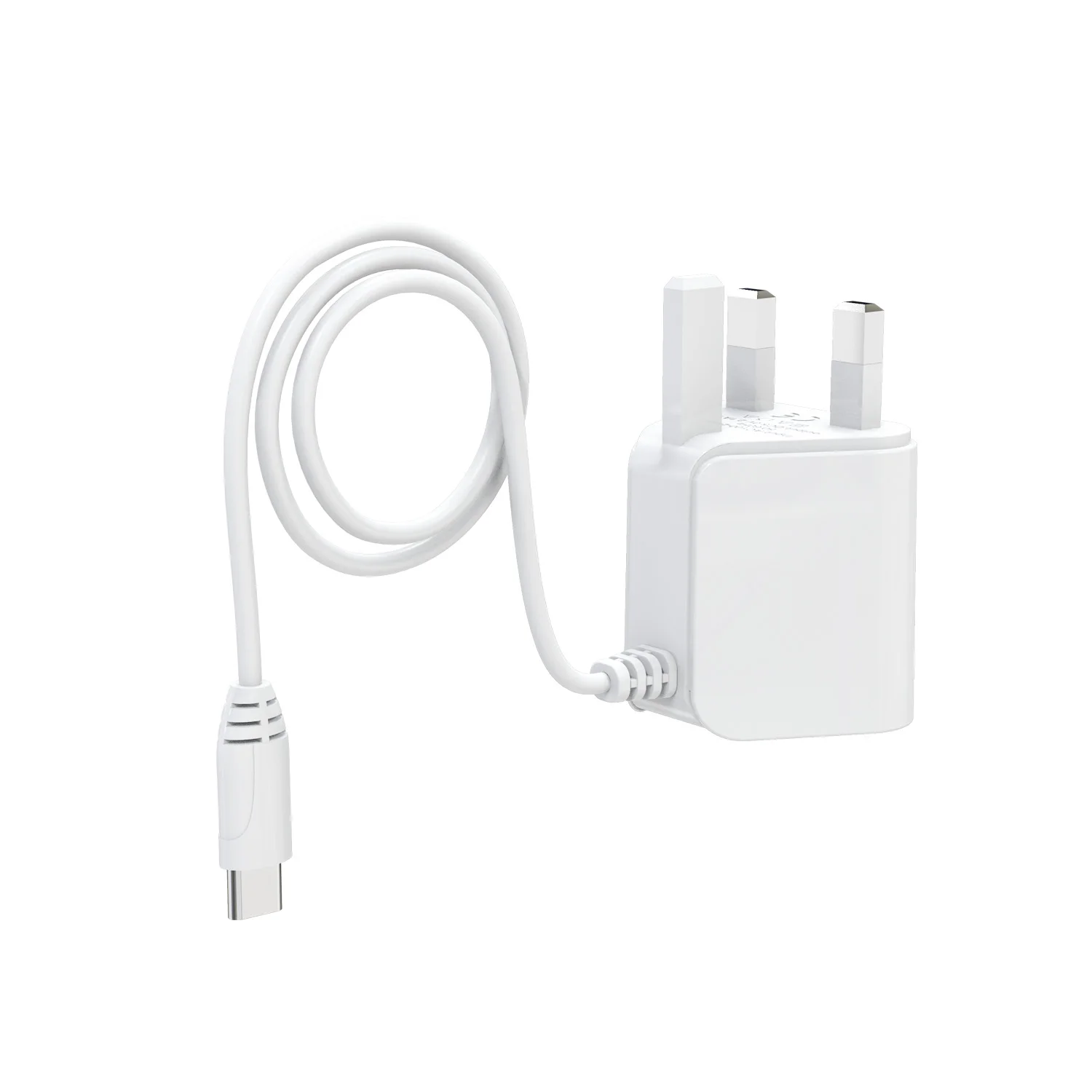 KINGLEEN C871 3pin UK Universal 2.1A USB Home Charger Power Adapter Connect 3FT Micro/ ip/ type-c Cable